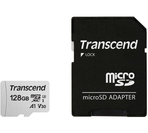 Карта памяти/ Transcend 128GB microSDXC Class 10 UHS-I U1 R95, W45MB/s with SD adapter Карта памяти/ Transcend 128GB microSDXC Class 10 UHS-I U1 R95, W45MB/s with SD adapter
