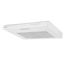 Вытяжка HOMSair HORIZONTAL 60 White/ подвесная, ползунковое управление, 3 скорости, 420 м3/ч, до 12 м2, 45 дБ, светодиодное LED-освещение, угольный фильтр CF152 (H) 1 шт, ШхДхВ: 600х465х80 мм, белый