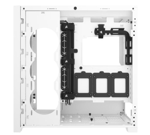 Корпус без блока питания/ Case Corsair 5000D CORE Airflow, Midi-Tower, TG, no fan, 2xUSB-A 3.2, 1xUSB 3.2 Type-C, E-ATX, ATX, mATX, mITX White