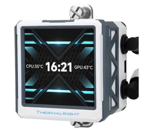 Водяное охлаждение для процессора/ Water Cooling System Thermalright Frozen Warframe 360 Ultra White Argb (360mm, White, ARGB/ Fans: 3x120mm, 70.84CFM, 29.8dBA, 2000RPM/ Pump height 60mm, 23dBA, 3000RPM, Rad thickness 27mm/ S: 1200, 1700, 1851, 2011, 2066