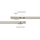 Ноутбук Apple/ 13-inch MacBook Air: Apple M2 with 8-core CPU, 10-core GPU/16Gb/512GB SSD - Starlight/RU