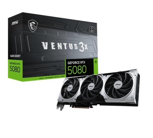 Видеокарта/ GeForce RTX 5080 16G VENTUS 3X PLUS Видеокарта/ GeForce RTX 5080 16G VENTUS 3X PLUS