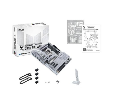 Материнская плата ASUS TUF GAMING Z890-PRO WIFI, LGA1851, Z890, 4*DDR5, 4*SATA, 4*M.2, 6*USB 3.2, 2*PCIx16, 1*PCIx4, 2*PCIx1,  2*Thunderbolt™ 4, HDMI+DP, ATX; 90MB1IR0-M0EAY0