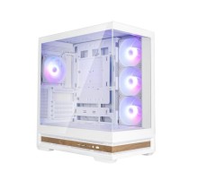 корпус ZALMAN P40 NAMU, ATX, WHITE, WINDOW, WOODEN ELEMENTS, 2xCombo(2.5” or 3.5”), 1xUSB TYPE-C, 2xUSB3.0, SIDE 3x120mm ARGB, REAR 1x120mm ARGB
