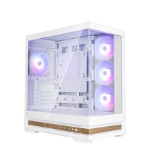 корпус ZALMAN P40 NAMU, ATX, WHITE, WINDOW, WOODEN ELEMENTS, 2xCombo(2.5” or 3.5”), 1xUSB TYPE-C, 2xUSB3.0, SIDE 3x120mm ARGB, REAR 1x120mm ARGB