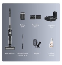 Пылесос вертикальный с функцией влажной уборки Jimmy Cordless Vacuum&Washer HW9 Black+Silver с адаптером модели ZD24W342060EU