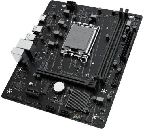 Материнская плата MAXSUN MS-Challenger H610M-H, LGA1700, H610, 2*DDR4, 3*SATA3, M.2, 2*USB 3.2, 4*USB 2.0, 1*PCIEx16, 1*PCIEx1, HDMI,  mATX