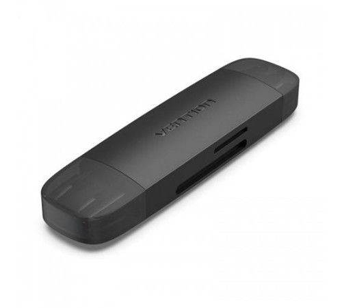 Картридер Vention USB 3.0 A+C (SD+TF) Черный Картридер Vention USB 3.0 A+C (SD+TF) Черный