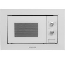 Встраиваемая микроволновая печь MAUNFELD/ 60 см, 595x343,5x388 мм, механическое управление, 20 л, 1250 Вт, белый цвет