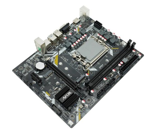 Материнская плата/ MB AFOX INTEL H610 s1700, 2xDDR4(64GB), 1xPCIe x16, 1xPCIe x1, 1xHDMI, 1xD-Sub, 1xLAN(1GbE), 3xSATA, 1xM.2, 3xUSB 3.0, 3xUSB 2.0, 2xPS/2, mATX Материнская плата/ MB AFOX INTEL H610 s1700, 2xDDR4(64GB), 1xPCIe x16, 1xPCIe x1, 1xHDMI, 1xD-Sub, 1xLAN(1GbE), 3xSATA, 1xM.2, 3xUSB 3.0, 3xUSB 2.0, 2xPS/2, mATX