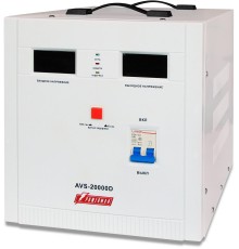 Стабилизатор POWERMAN AVS 20000D, ступенчатый регулятор, цифровые индикаторы уровней напряжения, 20 KВА, 140-260В, максимальный входной ток 100А, клеммная колодка, IP-20, напольный,  410мм х 280мм х 310мм, 30.9 кг./ Stabilizer POWERMAN AVS 20000D, step-ty