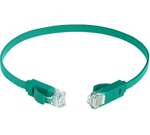 Greenconnect Патч-корд PROF плоский прямой 0.3m, UTP медь кат.6, зеленый, позолоченные контакты, 30 AWG, ethernet high speed 10 Гбит/с, RJ45, T568B Greenconnect Патч-корд PROF плоский прямой 0.3m, UTP медь кат.6, зеленый, позолоченные контакты, 30 AWG, ethernet high speed 10 Гбит/с, RJ45, T568B