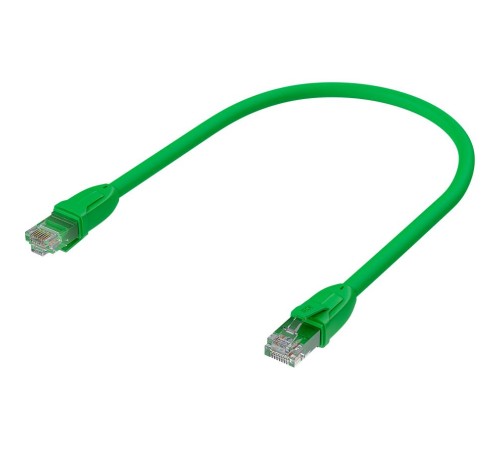 GCR Патч-корд прямой 0.75m UTP кат.6, зеленый, 24 AWG, ethernet high speed, RJ45, T568B, GCR-52384