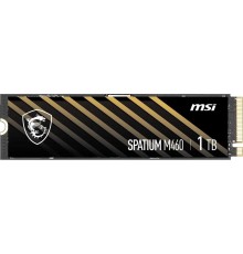 Твердотельный накопитель MSI SSD SPATIUM M460, 1000GB, M.2(22x80mm), NVMe, PCIe 4.0 x4, 3D TLC, R/W 5000/4500, IOPs 550 000/950 000, TBW 600, DWPD 0.33, with Heat Sink (5 лет)