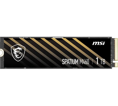 Твердотельный накопитель MSI SSD SPATIUM M460, 1000GB, M.2(22x80mm), NVMe, PCIe 4.0 x4, 3D TLC, R/W 5000/4500, IOPs 550 000/950 000, TBW 600, DWPD 0.33, with Heat Sink (5 лет) Твердотельный накопитель MSI SSD SPATIUM M460, 1000GB, M.2(22x80mm), NVMe, PCIe 4.0 x4, 3D TLC, R/W 5000/4500, IOPs 550 000/950 000, TBW 600, DWPD 0.33, with Heat Sink (5 лет)