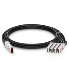 Твинаксиальный медный кабель/ Customized 100G QSFP28 to 4x25G SFP28 Passive Direct Attach Copper Breakout Cable Compatible Brands 1m
