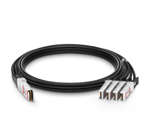 Твинаксиальный медный кабель/ Customized 100G QSFP28 to 4x25G SFP28 Passive Direct Attach Copper Breakout Cable Compatible Brands 1m Твинаксиальный медный кабель/ Customized 100G QSFP28 to 4x25G SFP28 Passive Direct Attach Copper Breakout Cable Compatible Brands 1m
