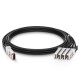 Твинаксиальный медный кабель/ Customized 100G QSFP28 to 4x25G SFP28 Passive Direct Attach Copper Breakout Cable Compatible Brands 1m