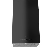 Вытяжка Korting/ Островная, Ширина 45 см, электронное сенсорное управление Touch Control, 5 режимов, 950 м3/ч., пульт ДУ, таймер, алюминиевый жировой фильтр,  2 LED лампы освещения,  гольный фильтр в комплекте,цвет - черный