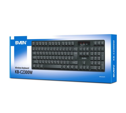 Беспроводная клавиатура SVEN KB-C2300W (2,4 GHz, 104кл.) Беспроводная клавиатура SVEN KB-C2300W (2,4 GHz, 104кл.)