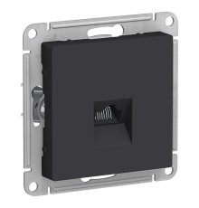 ATLASDESIGN РОЗЕТКА компьютерная RJ45, кат. 5Е, механизм, КАРБОН