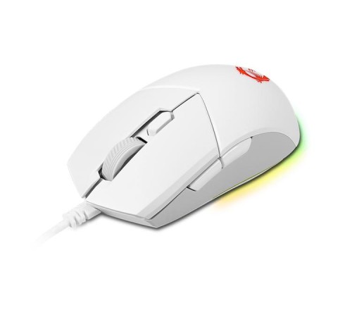Мышь  проводная Gaming Mouse MSI Clutch GM11, Wired, DPI 5000, symmetrical design, RGB lighting, White