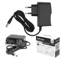 Блок питания GoPower 1.0A 12V 5,5x2,5/12мм импульсный (1/100)