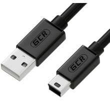 Greenconnect Кабель 3.0m USB 2.0, AM/mini 5P, черный, 28/28 AWG, экран, армированный, морозостойкий, GCR-UM2M5P-BB2S-3.0m