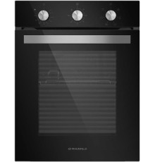 Шкаф духовой электрический MAUNFELD EOEC516B/ 448х546х595 мм, объем 51 л, 7 основных режимов,  механическое управление, двойное стекло дверцы, металлическая ручка дверцы, холодный фронт, конвекция, гриль,таймер,черный цвет