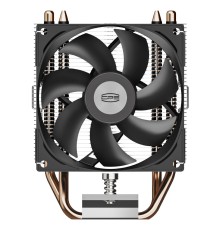 Кулер для процессора/ CPU Cooler PCCooler R200 (110W, 3-pin, 133mm, Al/Cu, 2x6mm, 1x92mm, 40.94CFM, 30dBA, 2200RPM, S: 1851/1700/1200/115X, AM5/AM4, silver, black)