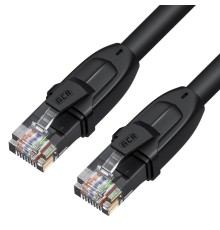 GCR Патч-корд PROF прямой 10.0m, UTP медь кат.6, че, 24 AWG, ethernet high speed 10 Гбит/с, RJ45, T568B, GCR-52585
