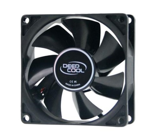Вентилятор для корпуса DEEPCOOL Xfan80 80x80x25мм (240шт./кор, пит. от БП, черный, 1800об/мин)  Color BOX