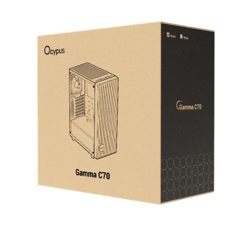 Корпус Ocypus Gamma C70 BK ARGB, ATX, USB3.0*1+USB2.0*1, FRONT 3x120mm ARGB, REAR 1x120mm ARGB (потертости, нет магнитной сетки сверху)