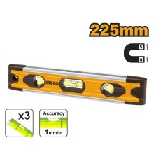 Мини-пузырьковый уровень Ingco HMSL01030,225 мм, 3 уровня