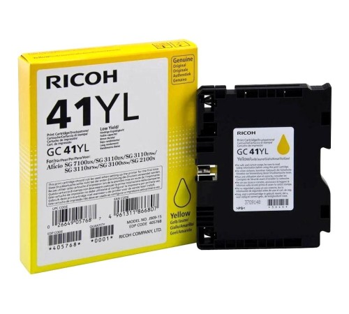 GC 41YL Картридж для гелевого принтера Жёлтый GC 41YL Print Cartridge Yellow