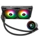 Водяное охлаждение для процессора/ Water Cooling System Thermalright Frozen Notte 240 Black Argb V2 (240mm, Black, ARGB/ Fans: 2x120mm, 72.37CFM, 27.7dBA, 2000RPM/ Pump height 54mm, 28dBA, 5300RPM, Rad thickness 27mm/ S: 1200, 1700, 1851, 2011, 2066, 115X
