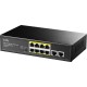 Коммутатор/ 8-Port 10/100M PSE RJ-45 +2 RJ45 10/100/1000M Uplink Port Unmanaged PoE+ Switch 120W, CCTV/VLAN mode support, long distance:250M at CCTV mode. Support PD Alive Function, ±4 KV Surge Protection, 802.3af/at standard, Alternative 1/2(+),3/6(-)