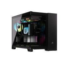 Корпус без блока питания/ Case Corsair 2500X Airflow, Midi-Tower, TG, no fan, 2xUSB-A 3.2, 1xUSB 3.2 Type-C, mATX, mITX Black