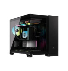 Корпус без блока питания/ Case Corsair 2500X Airflow, Midi-Tower, TG, no fan, 2xUSB-A 3.2, 1xUSB 3.2 Type-C, mATX, mITX Black