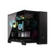 Корпус без блока питания/ Case Corsair 2500X Airflow, Midi-Tower, TG, no fan, 2xUSB-A 3.2, 1xUSB 3.2 Type-C, mATX, mITX Black