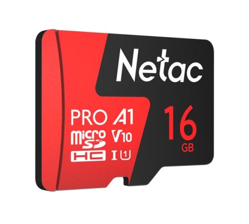 Носитель информации Netac P500 Extreme PRO 16GB MicroSDHC V10/U1/C10 up to 100MB/s, retail pack card only