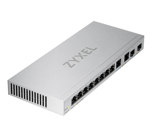 Коммутатор/ Zyxel XGS1210-12 Multi-Gigabit Smart L2 Switch, 8xGE, 2x1/2.5GE, 2xSFP+, Desktop, Silent