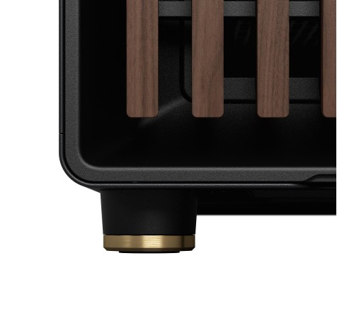 Корпус без блока питания/ Case Fractal Design North TG Dark Tint, Midi-Tower, 2x140mm, 2xUSB-A 3.2 + 1xUSB 3.2 Type-C ATX, mATX, mITX Wood panel, Charcoal Black