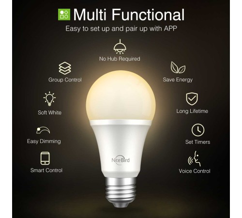 Умная лампа Nitebird Smart bulb Белый Умная лампа Nitebird Smart bulb Белый