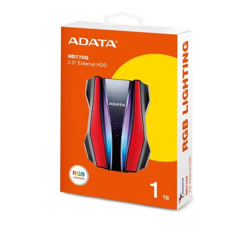 Внешний накопитель Внешний HDD 1TB USB 3.2 Gen 1 (USB 5Gbps) COLOR BOX красный