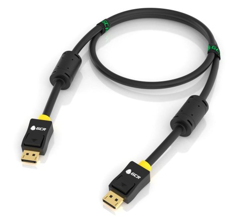 GCR Кабель PROF 2.0m DisplayPort v1.4, 8 K 60Hz, 4 K 165Hz, 20M/20M, черный, ферритовые кольца, 28/28 AWG, GCR-51916
