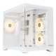 Корпус без блока питания/ Case HSPD F330, Panoramic Mini-tower, White, TG, 0.5 SPCC, 3x120mm ARGB (FN027) mATX, mITX 160/400/200mm 1x2.5", 2x3.5", 4xPCI 1xUSB-C 3.0, 2xUSB-A1.0 428x280x375mm