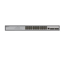 Коммутатор/ Managed L3 Switch 24x1000Base-T PoE, 4x10GBase-X SFP+, PoE Budget 370W, RJ45 Console, 19" w/brackets