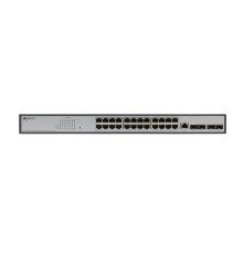 Коммутатор/ Managed L3 Switch 24x1000Base-T PoE, 4x10GBase-X SFP+, PoE Budget 370W, RJ45 Console, 19" w/brackets