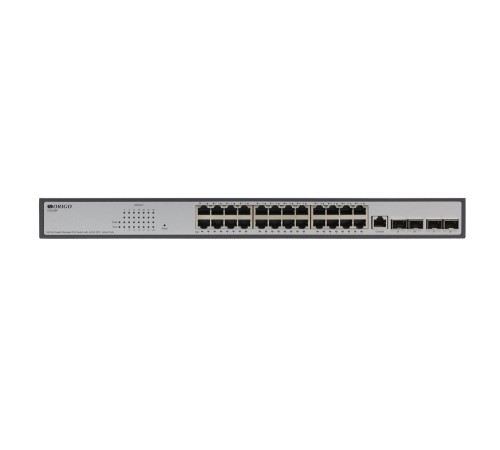 Коммутатор/ Managed L3 Switch 24x1000Base-T PoE, 4x10GBase-X SFP+, PoE Budget 370W, RJ45 Console, 19" w/brackets